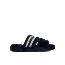 Tommy Hilfiger Пантофи Hilfiger Fur Slipper FW0FW08854 Тъмносин