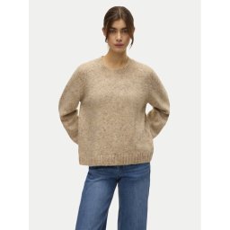 Vero Moda Пуловер Ingrid 10331365 Бежов Regular Fit