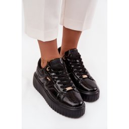 Лакирани дамски кецове на платформа Lee Cooper