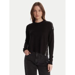 DKNY Пуловер P5MSLJ92 Черен Regular Fit