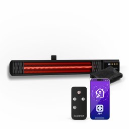 Klarstein Инфрачервен стенен отоплител Phantom | 2000 W | 15 м² | Мощен и тънък | 84 см x 10 см (Klrst-RubyBar2000W)