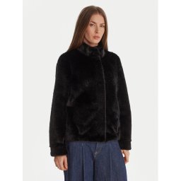 Guess Кожено палто W5BL64 W3920 Черен Regular Fit