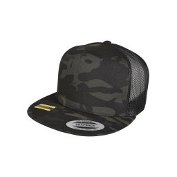 Black Multicam Trucker Cap