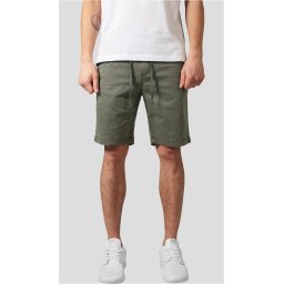 Stretch twill Joggshorts olive