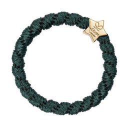 By Eloise London Woven Gold Star стилен ластик и гривна в едно цвят зелен