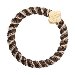 By Eloise London Woven Gold Quatrefoil гривна / ластик за коса цвят кафяв