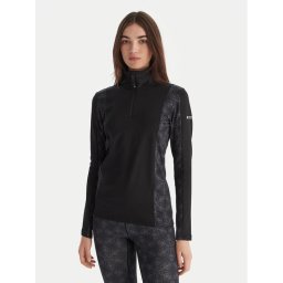 Roxy Термооблекло горна част Daybreak Brushed Half Zip ERJLW03054 Черен Slim Fit