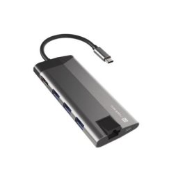 Докинг станция Natec Fowler Plus Multiport Adapter 8 in 1, USB 3.0 HUB, HDMI 4K, USB-C PD, RJ45, SD, Micro