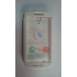Flip Case за Samsung I9500 Galaxy S4 с цял прозорец Бял