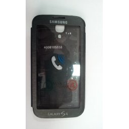 Flip Case за Samsung I9500 Galaxy S4 с цял прозорец Черен