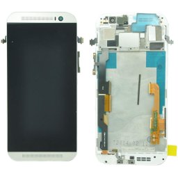 Дисплей + Тъч скрийн + Рамка за HTC One M8 Бял