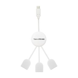 USB хъб-USB 3.1 Type-C,3 Порта/Бял