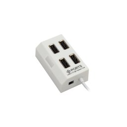 USB хъб,USB 2.0 с 4 Порта-Бял/Черен