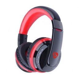 Слушалки с Bluetooth,SD Ovleng MX666,Черно/Червено