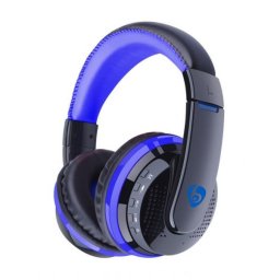 Слушалки с Bluetooth,SD Ovleng MX666,Черно/Син