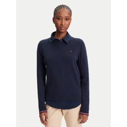 Tommy Hilfiger Пуловер WW0WW44984 Тъмносин Regular Fit