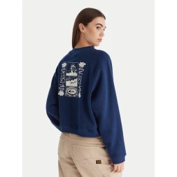 Quiksilver Суитшърт Graphic Crew EQWFT03198 Тъмносин Regular Fit