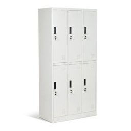 Гардероб Carmen CR-1243 J, 6 бр. шкафове, метален, сив