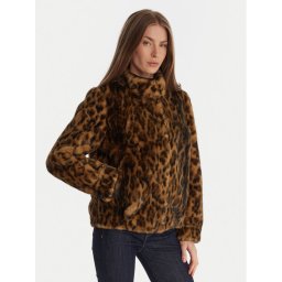 Guess Кожено палто W5BL65 W3900 Кафяв Regular Fit
