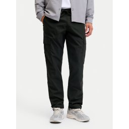 Jack & Jones Текстилни панталони Kane 12278911 Черен Relaxed Fit