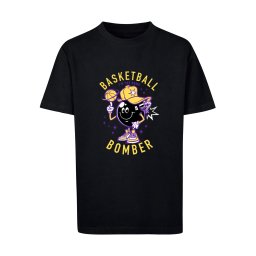 Children's Basketball Bomber Jacket T-Shirt Black