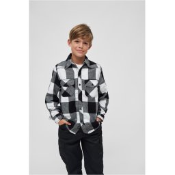 Children's plaid shirt white/black