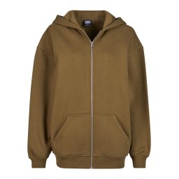 Women's summer olive zip-up sweatshirt