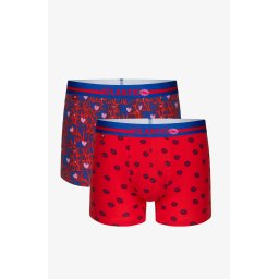 Men's Boxers ATLANTIC 2Pack - Blue/Red
