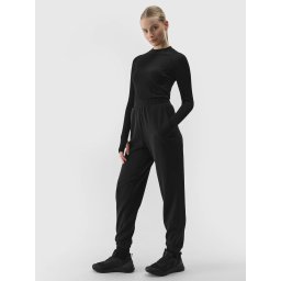 Women's jogger sweatpants with the addition of modal 4F - black