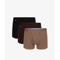 Boxer shorts Atlantic 3MH-184 A'3 S-2XL chocolate-cappucino-black 1