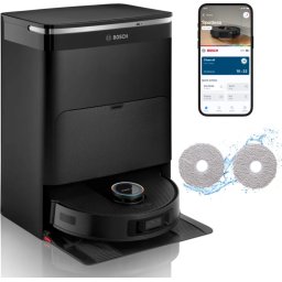 Прахосмукачка робот Bosch BCRDW3BX, Моп, Wi-Fi, Картографиране