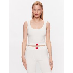 Hugo Тениска на пижама 50490639 Бежов Slim Fit