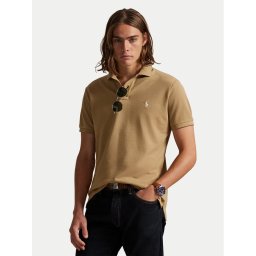 Polo Ralph Lauren Тениска с яка и копчета 710680784332 Бежов Custom Slim Fit