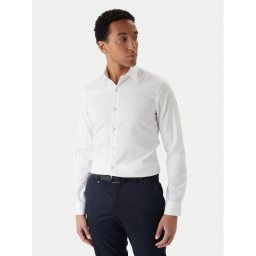 Calvin Klein Риза LV019EU053 Бял Slim Fit