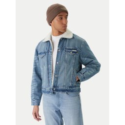 Calvin Klein Jeans Дънково яке 90s Sherpa LV04RD737G Син Regular Fit