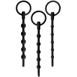 Комплект пенис плъгове от Медицински силикон "KNOT KNOT BEADED" 3 бр