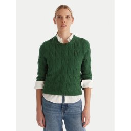 Tommy Hilfiger Пуловер WW0WW43586 Зелен Regular Fit
