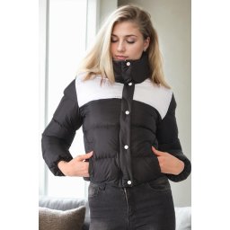 Z9649 DEWBERRY WOMEN'S JACKET-BLACK-WHITE