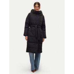Vero Moda Пухено яке Leonie 10311566 Черен Regular Fit
