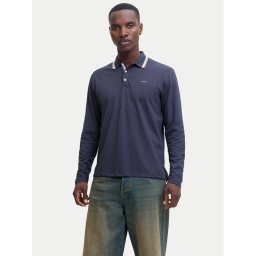 Jack & Jones Тениска с яка и копчета Blualves 12287520 Син Regular Fit