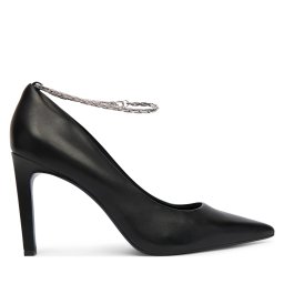 Обувки на ток Calvin Klein Ess Stiletto Hdw Chain Lth 90 HW0HW02718 Черен