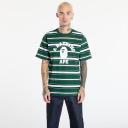 Тениска A BATHING APE College Stripe Tee Green L