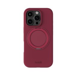Гръб Holdit Silicone MagSafe Stand за iPhone 16 Pro - Red Velvet