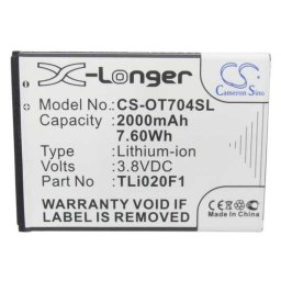 Alcatel TLi020F1 Батерия 2000mAh за Idol 2 Mini 2, Pop C7