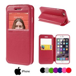 Apple iPhone 6 4.7 Window Wallet Кожен Калъф + Скрийн Протектор
