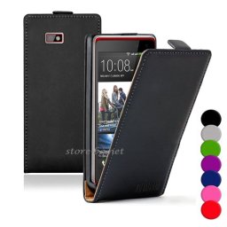 HTC Desire 600 Флип2 Кожен Калъф + Протектор