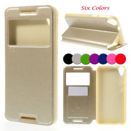 HTC Desire 820 Window Wallet Кожен Калъф + Протектор