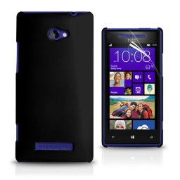 HTC Windows Phone 8X Твърд Капак Черен + Протектор