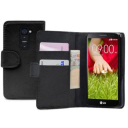 LG G2 Mini Wallet Кожен Калъф + Протектор