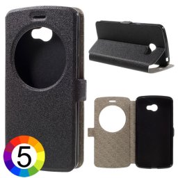 LG K5 Window Кожен Калъф и Протектор